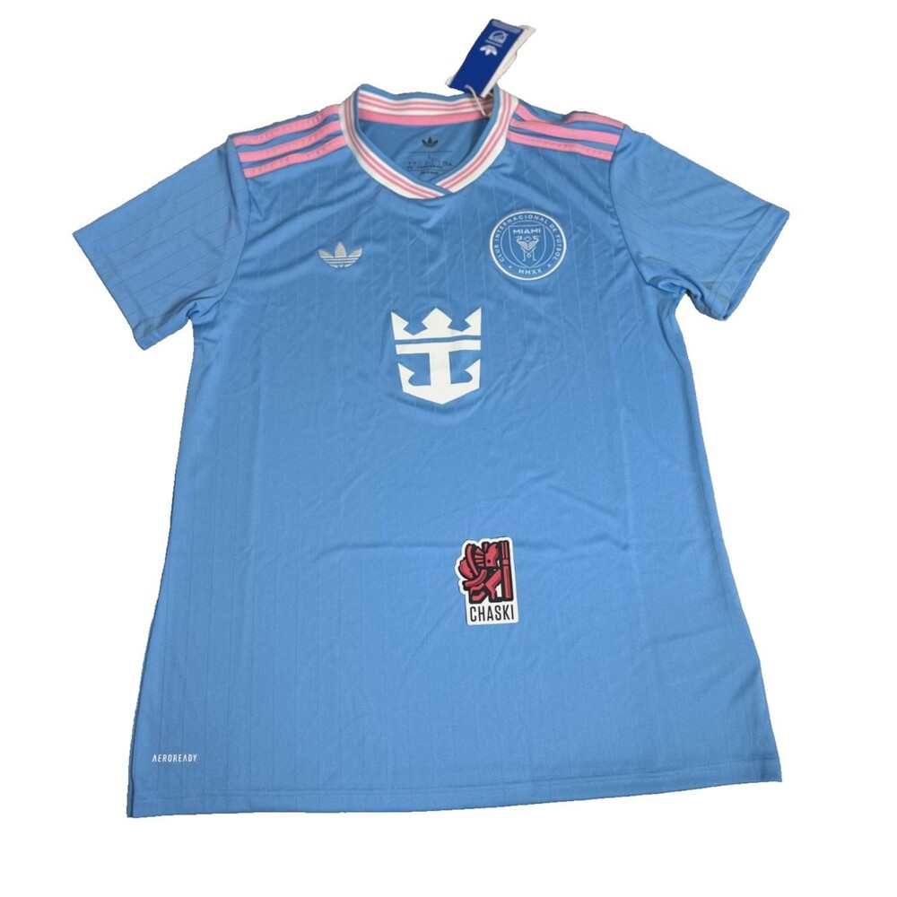 Adidas MLS Inter Miami CF 25/26 3rd soccer Jersey Blue KA7503 Women's Large NEW